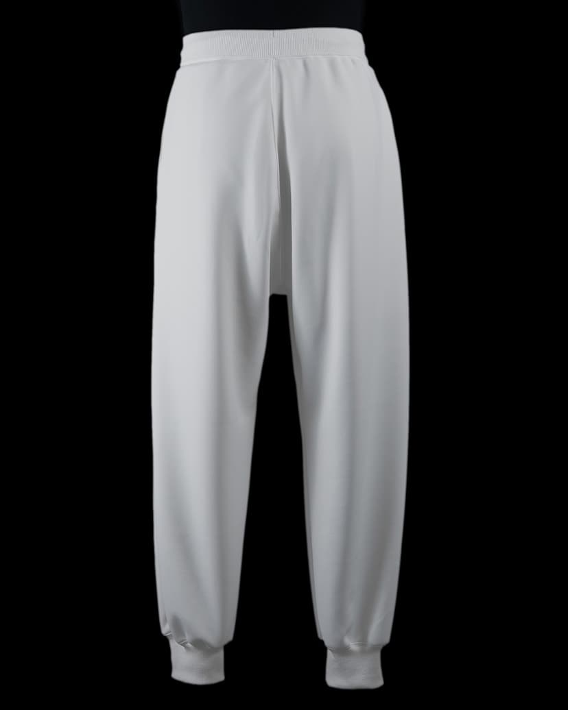 tkio double knit bottoms back (white)