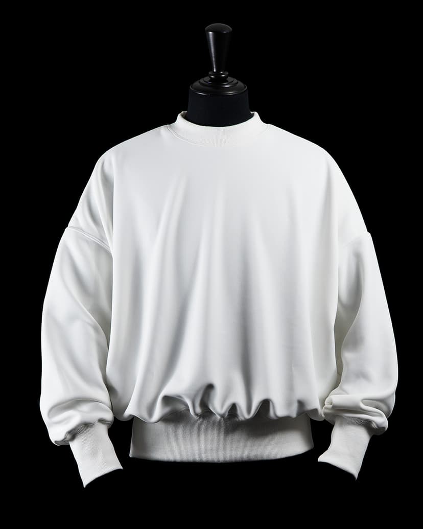 tkio double knit crewneck front (white)