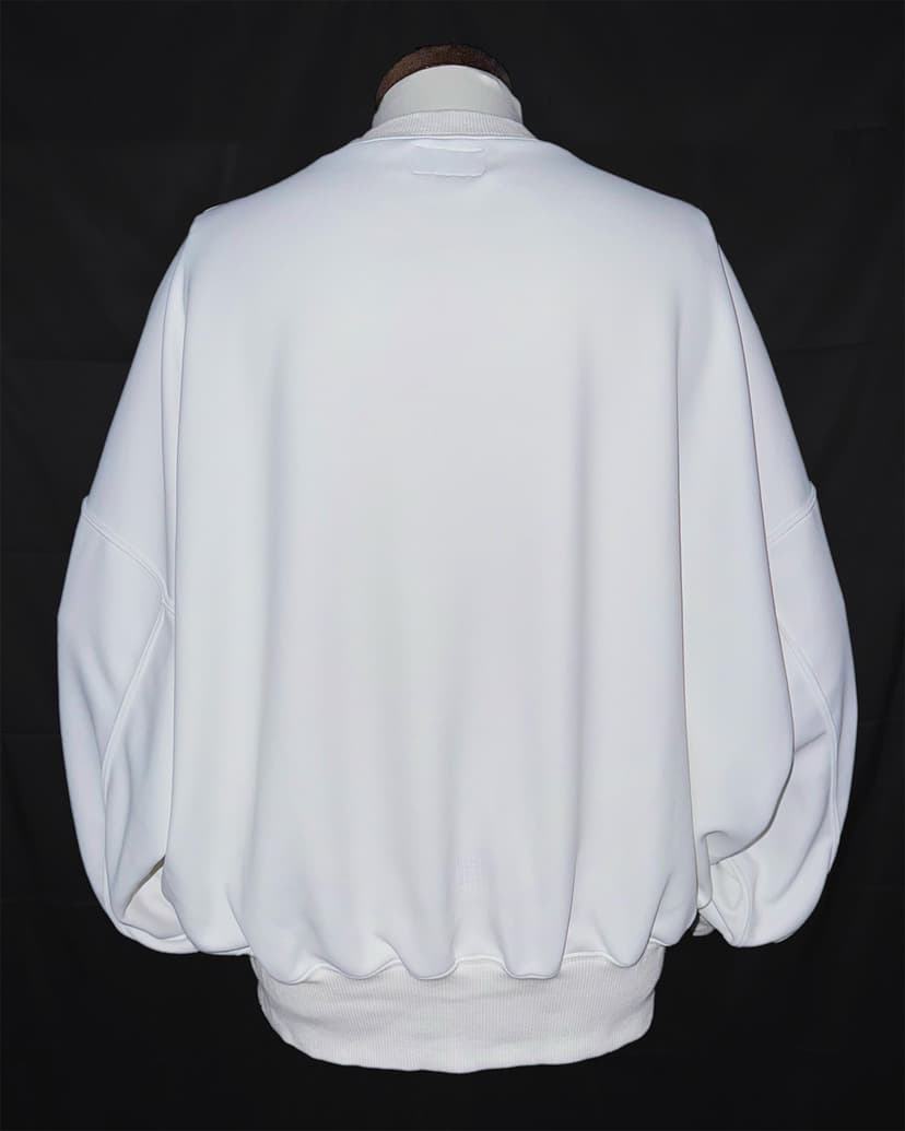 tkio double knit crewneck ダンボールニット クルーネック ホワイト バック