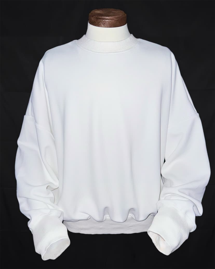 tkio double knit crewneck ダンボールニット クルーネック ホワイト フロント
